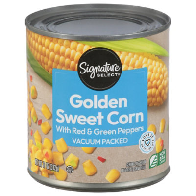 Signature SELECT Corn Golden Sweet with Red & Green Peppers Can - 11 Oz