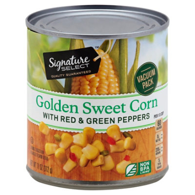 Signature SELECT Corn Golden Sweet with Red & Green Peppers Can - 11 Oz