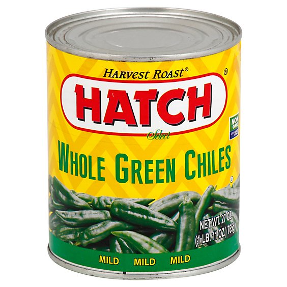 HATCH Select Green Chiles Whole Mild Can - 27 Oz