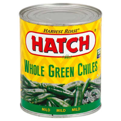 HATCH Select Green Chiles Whole Mild Can - 27 Oz