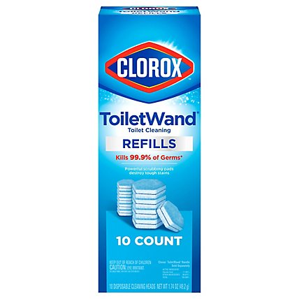 Clorox Toilet Disposable Wand Heads Disinfecting Refills - 10 Count - Image 2