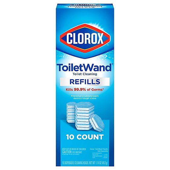 Clorox Toilet Disposable Wand Heads Disinfecting Refills - 10 Count