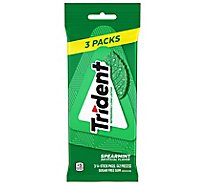 Trident Gum Sugar Free With Xylitol Spearmint - 3-18 Count
