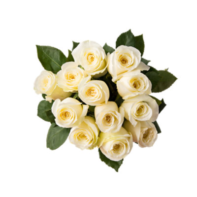 White Rose Bouquet 12 Stem - Each