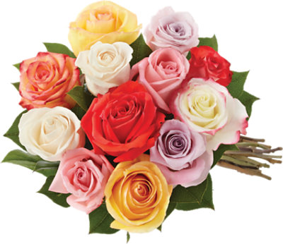 Overjoyed Boutique Rose Rainbow Guar 12 Stem - Each - Image 1