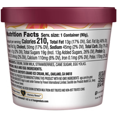 Haagen-Dazs Ice Cream Cup Strawberry - 3.6 Fl. Oz. - Image 7