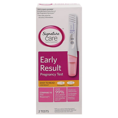 Signature Select/Care Pregnancy Test Early Result Easy to Read - 2 Count - Image 4