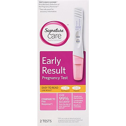 Signature Care Pregnancy Test Early Result Easy to Read - 2 Count - Image 2