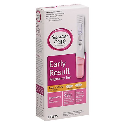 Signature Care Pregnancy Test Early Result Easy to Read - 2 Count - Image 1