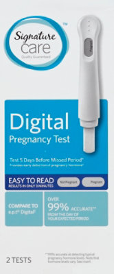 Signature Select/Care Pregnancy Test Digital Easy To Read - 2 Count - Image 2