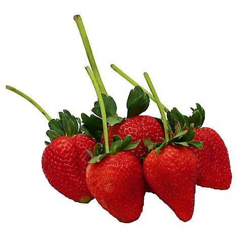 Strawberries Long Stem Prepacked - 1 Lb