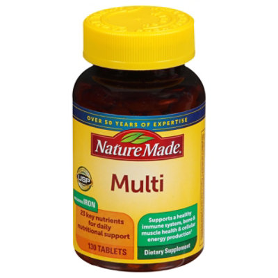 Nature Made Multi Complete Tablets With Iron - 130 Count