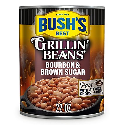 BUSH'S BEST Bourbon and Brown Sugar Grillin Beans - 22 Oz - Image 1