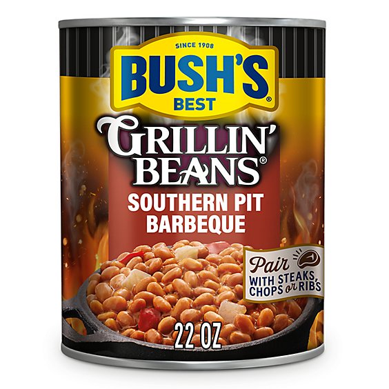 BUSH'S BEST Southern Pit Barbecue Grillin Beans - 22 Oz