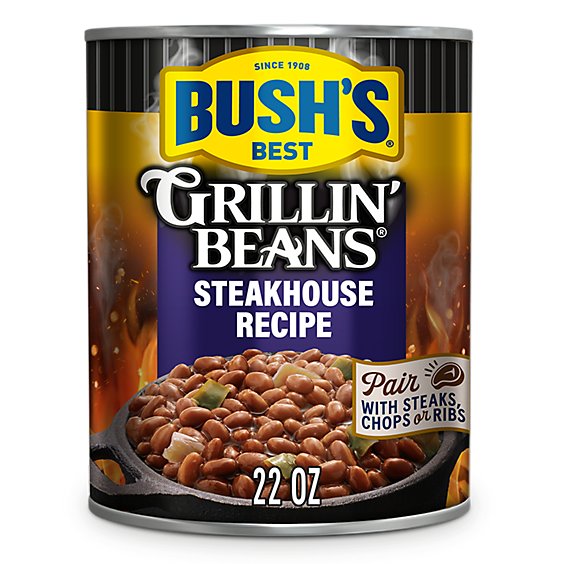 BUSH'S BEST Steakhouse Recipe Grillin Beans - 22 Oz