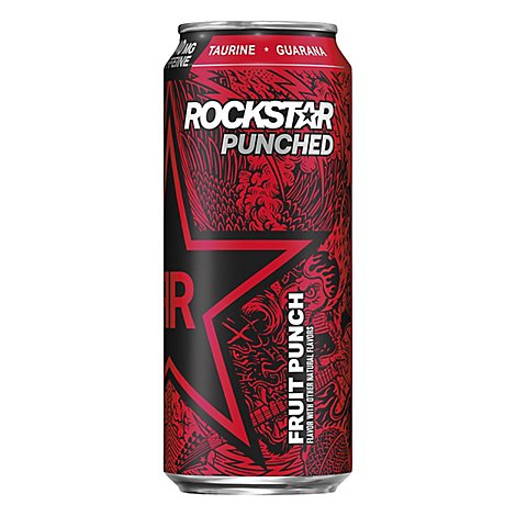 Full 16 oz Can Discontinued RARE 2013 Rockstar Energy PUNCHED Blue Raspberry