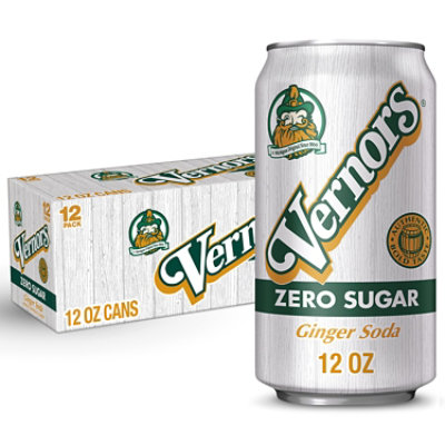 Vernors Zero Sugar Ginger Soda In Can - 12-12 Fl. Oz.