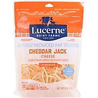 Lucerne Cheese Shredded Cheddar Jack Reduced Fat 2% - 8 Oz - Image 2