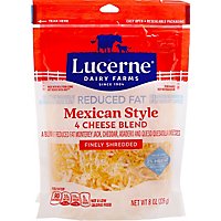 Lucerne Cheese Finely Shredded Mexican Style 4 Cheese Blend Reduced Fat - 8 Oz - Image 2