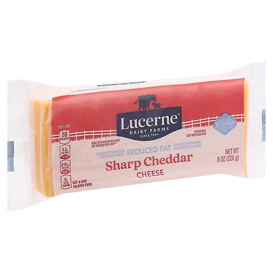 Lucerne Cheese Sharp Cheddar Reduced Fat - 8 Oz