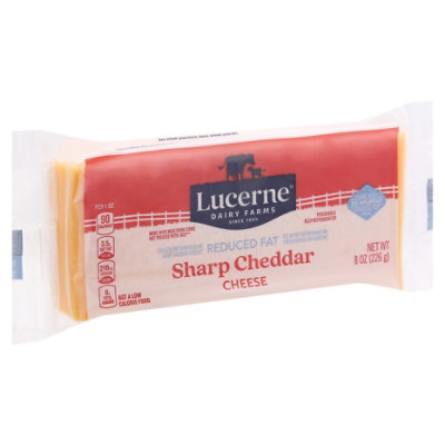 Lucerne Cheese Sharp Cheddar Reduced Fat - 8 Oz