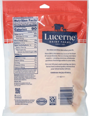 Lucerne Cheese Shredded Sharp Cheddar Reduced Fat - 8 Oz - Image 5