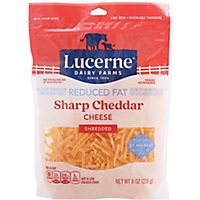 Lucerne Cheese Shredded Sharp Cheddar Reduced Fat - 8 Oz