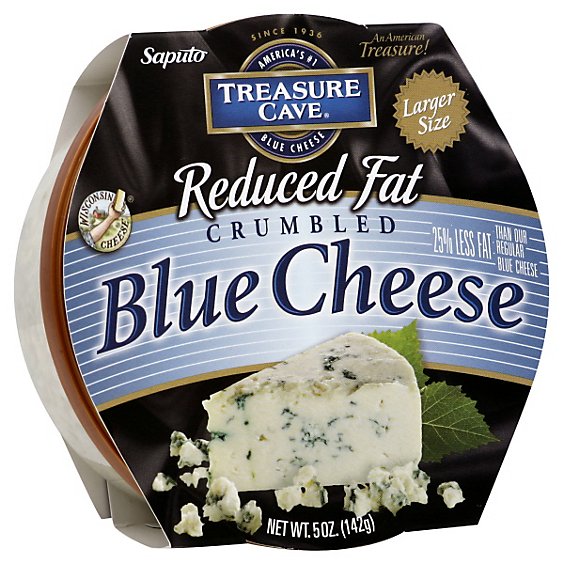 Treasure Cave Cheese Cup Crumbled Blue Cheese Reduced Fat - 5 Oz