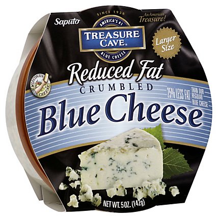 Treasure Cave Cheese Cup Crumbled Blue Cheese Reduced Fat - 5 Oz - Image 1