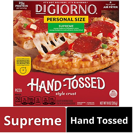 DiGiorno Supreme Frozen Personal Pizza On A Hand Tossed Style Traditional Crust - 10 Oz - Image 1