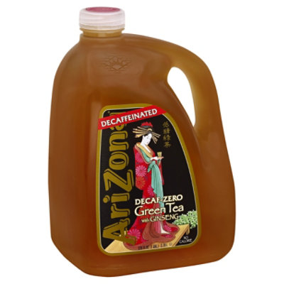 AriZona Green Tea with Ginseng Decaf-Zero - 128 Fl. Oz.