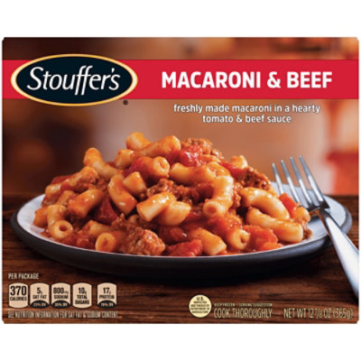 STOUFFERS Classics Meal Macaroni & Beef - 12.875 Oz