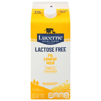 Lucerne Milk Lactose Free Lowfat 1% - Half Gallon