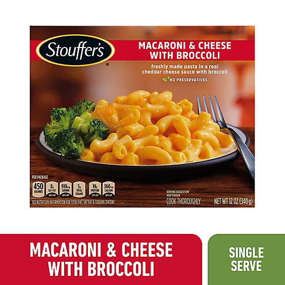 Stouffer's Macaroni And Cheese With Broccoli Frozen Meal - 12 Oz