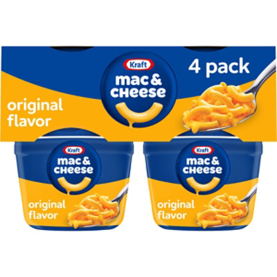 Kraft Original Macaroni & Cheese Easy Microwavable Dinner Cups - 4-2.05 Oz - Image 1