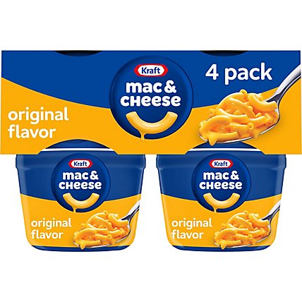 Kraft Original Macaroni & Cheese Easy Microwavable Dinner Cups - 4-2.05 Oz - Image 3