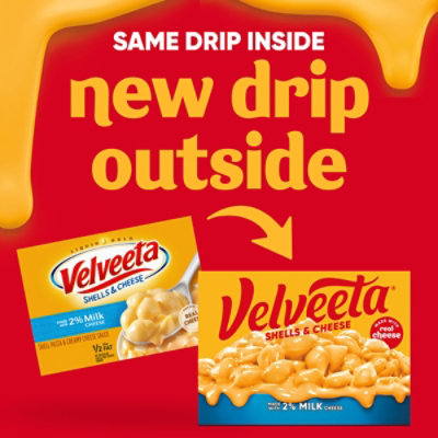 Velveeta Shells & Cheese Pasta with Cheese Sauce and 2% Milk Cheese Box - 12 Oz - Image 2