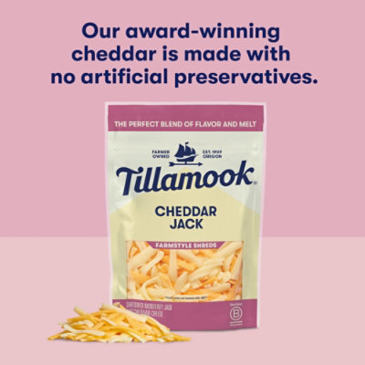 Tillamook Farmstyle Thick Cut Cheddar Jack Cheese Blend Shredded Cheese - 8 Oz - Image 4