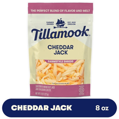 Tillamook Farmstyle Thick Cut Cheddar Jack Cheese Blend Shredded Cheese - 8 Oz - Image 2