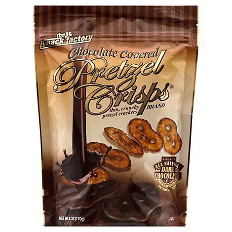 The Snack Factory Dark Chocolate Covered Pretzel Crisps - 6 Oz