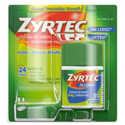 Zyrtec Allergy Adult Tablets - 30 Count - Image 4