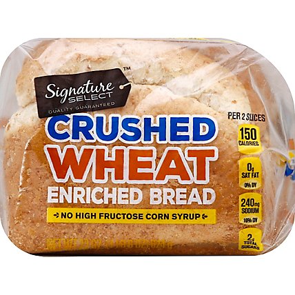 Signature SELECT Bread Enriched Crushed Wheat - 22 Oz - Image 2