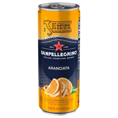 Sanpellegrino Aranciata Sparkling Orange Beverage In Can - 11.15 Fl. Oz. - Image 1