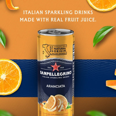 Sanpellegrino Aranciata Sparkling Orange Beverage In Can - 11.15 Fl. Oz. - Image 2