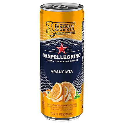 S.Pellegrino Orange Italian Sparkling Drinks In Can - 6-11.15 Fl. Oz. - Image 1