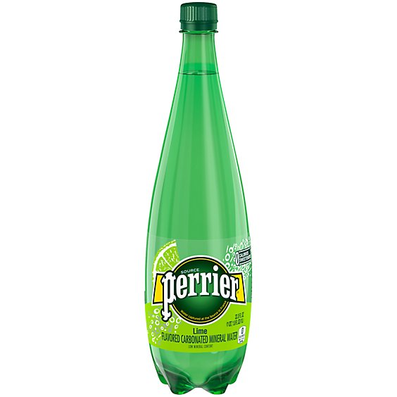 Perrier Lime Flavored Carbonated Mineral Water Plastic Bottle - 33.8 Fl. Oz.