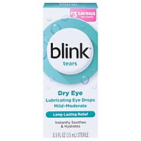 Blink Tears Eye Drops Lubricating Mid-Moderate Dry Eye - 0.5 Fl. Oz. - Image 2