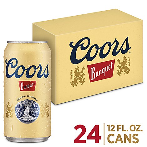 Coors Banquet Beer American Style Lager 5% ABV Cans - 24-12 Fl. Oz.