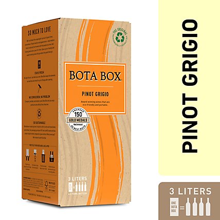 Bota Box Pinot Grigio White Wine - 3 Liter - Image 1