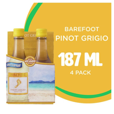 Barefoot Cellars Pinot Grigio White Wine Single Serve Bottle - 4-187 Ml - Image 2